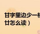 甘字里邊少一橫念什么（甘字少一橫是什么字廿怎么讀）