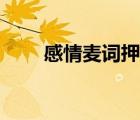 感情麥詞押韻大全（感情麥詞大全）