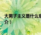 大男子主義是什么意思（說一說大男子主義是什么意思的簡介）