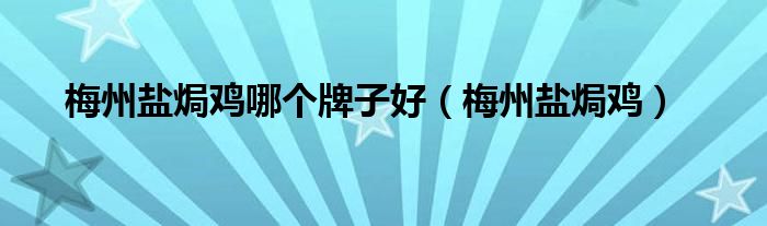 梅州鹽焗雞哪個(gè)牌子好（梅州鹽焗雞）