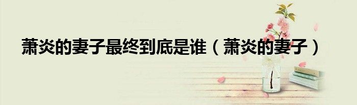 蕭炎的妻子最終到底是誰(shuí)（蕭炎的妻子）