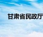 甘肅省民政廳網(wǎng)站（甘肅省民政廳官網(wǎng)）