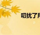 叨擾了用在什么場合（叨擾）