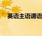 英語主語謂語賓語講解視頻（英語主語）