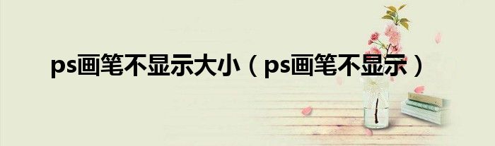 ps畫(huà)筆不顯示大小（ps畫(huà)筆不顯示）