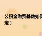 公積金繳費(fèi)基數(shù)如何確定繳費(fèi)年限（公積金繳費(fèi)基數(shù)如何確定）