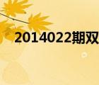 2014022期雙色球開獎結(jié)果（2014022）