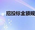 招投標金額規(guī)定最新（招投標金額規(guī)定）