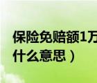 保險(xiǎn)免賠額1萬什么意思?（保險(xiǎn)免賠額1萬是什么意思）