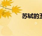 蘇軾的五字詩(shī)詞（五字詩(shī)詞）