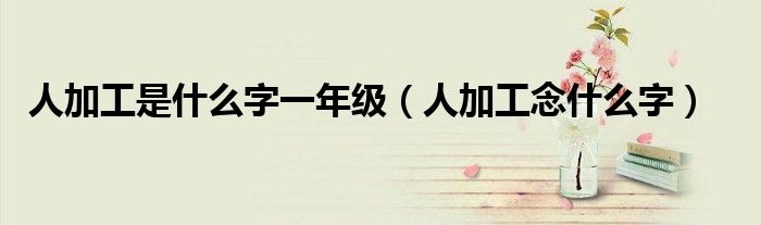 人加工是什么字一年級（人加工念什么字）