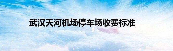 武漢天河機場停車場收費標準