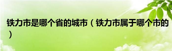 鐵力市是哪個(gè)省的城市（鐵力市屬于哪個(gè)市的）
