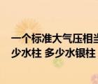 一個標(biāo)準(zhǔn)大氣壓相當(dāng)于多少水柱（1 一個標(biāo)準(zhǔn)大氣壓等于多少水柱 多少水銀柱）