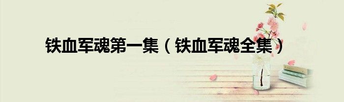 鐵血軍魂第一集（鐵血軍魂全集）