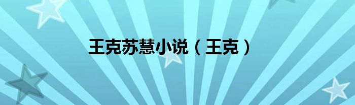 王克蘇慧小說（王克）