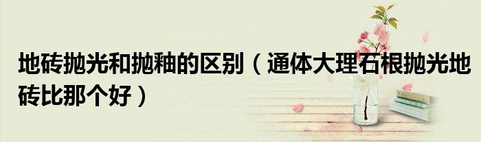 地磚拋光和拋釉的區(qū)別（通體大理石根拋光地磚比那個(gè)好）