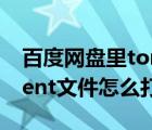 百度網(wǎng)盤里torrent怎么打開（百度網(wǎng)盤torrent文件怎么打開）