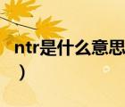 ntr是什么意思（說一說ntr是什么意思的簡介）