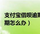 支付寶借唄逾期怎么辦理延期（支付寶借唄逾期怎么辦）