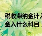 稅收滯納金計入什么科目二級科目（稅費滯納金入什么科目）