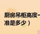 廚房吊柜高度一般多少合適（廚房吊柜高度標(biāo)準(zhǔn)是多少）
