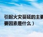 引起火災(zāi)蔓延的主要因素是什么? (1分)（引起火災(zāi)蔓延的主要因素是什么）