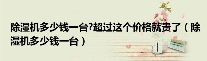 除濕機多少錢一臺?超過這個價格就貴了（除濕機多少錢一臺）
