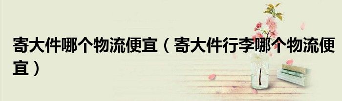 寄大件哪個(gè)物流便宜（寄大件行李哪個(gè)物流便宜）