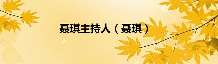 聶琪主持人（聶琪）