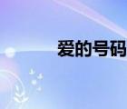 愛的號碼牌歌曲（愛的號碼牌）