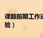 課題前期工作進(jìn)展情況（課題前期已積累的經(jīng)驗(yàn)）