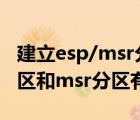 建立esp/msr分區(qū)有什么用（磁盤分區(qū)esp分區(qū)和msr分區(qū)有什么用）