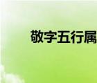 敬字五行屬什么（景字五行屬什么）