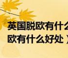 英國(guó)脫歐有什么好處？又有什么壞處（英國(guó)脫歐有什么好處）