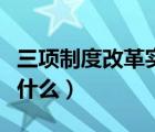 三項(xiàng)制度改革實(shí)施細(xì)則（三項(xiàng)制度改革指的是什么）