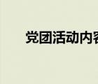 黨團(tuán)活動(dòng)內(nèi)容100字（黨團(tuán)活動(dòng)內(nèi)容）