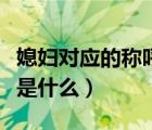 媳婦對應的稱呼是什么意思（媳婦對應的稱呼是什么）
