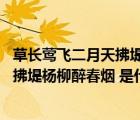 草長(zhǎng)鶯飛二月天拂堤楊柳醉春煙是誰(shuí)的詩(shī)（草長(zhǎng)鶯飛二月天 拂堤楊柳醉春煙 是什么意思）