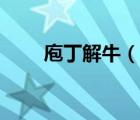 庖丁解牛（說一說庖丁解牛的簡介）