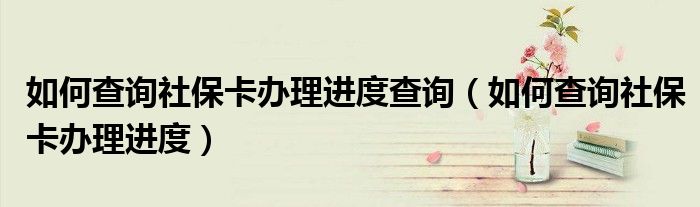 如何查詢社保卡辦理進度查詢（如何查詢社?？ㄞk理進度）