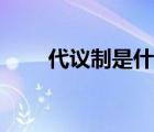 代議制是什么制度（代議制是什么）