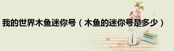 我的世界木魚迷你號（木魚的迷你號是多少）