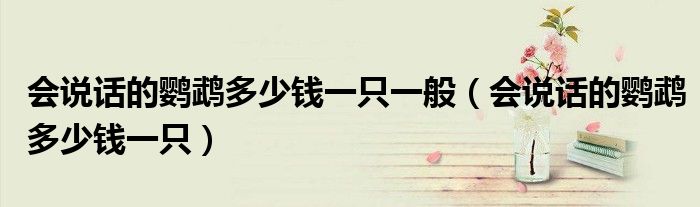 會(huì)說話的鸚鵡多少錢一只一般（會(huì)說話的鸚鵡多少錢一只）