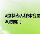 u盤狀態(tài)無媒體容量為0（求大神指導(dǎo)u盤顯示無媒體容量為0(附圖)）