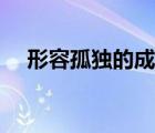 形容孤獨的成語網名（形容孤獨的成語）
