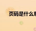 頁(yè)碼是什么意思呀（頁(yè)碼是什么意思）