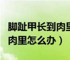腳趾甲長到肉里怎么辦喝什么藥（腳趾甲長到肉里怎么辦）
