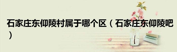 石家莊東仰陵村屬于哪個(gè)區(qū)（石家莊東仰陵吧）