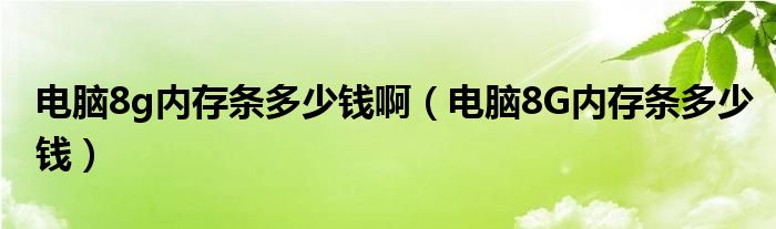 電腦8g內(nèi)存條多少錢(qián)?。娔X8G內(nèi)存條多少錢(qián)）